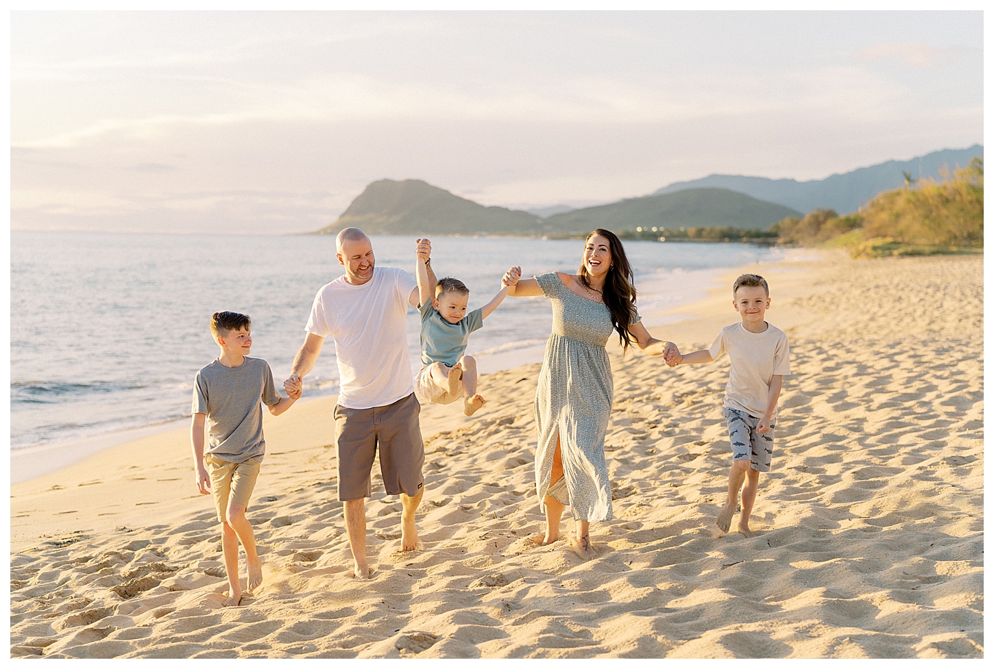 Electric Beach Family Portrait Photographer