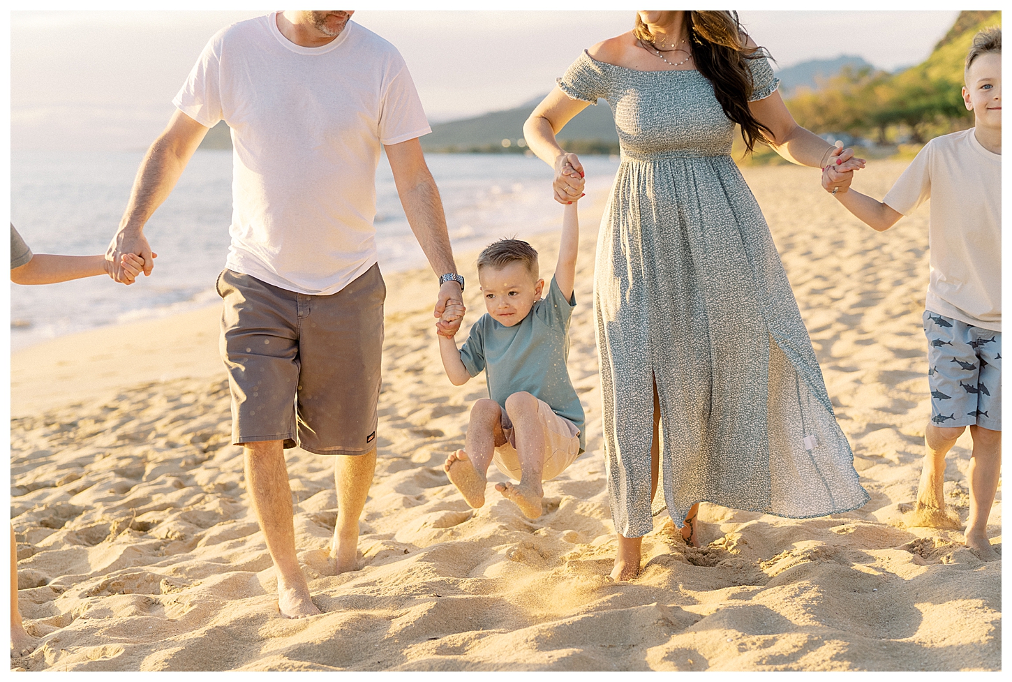 Electric Beach Family Portrait Photographer