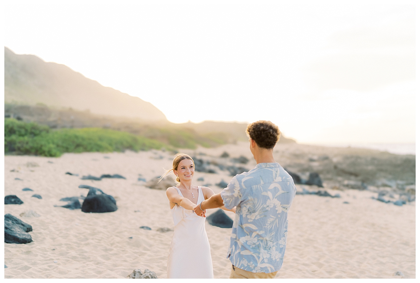 Kaena Point Engagement Photographer