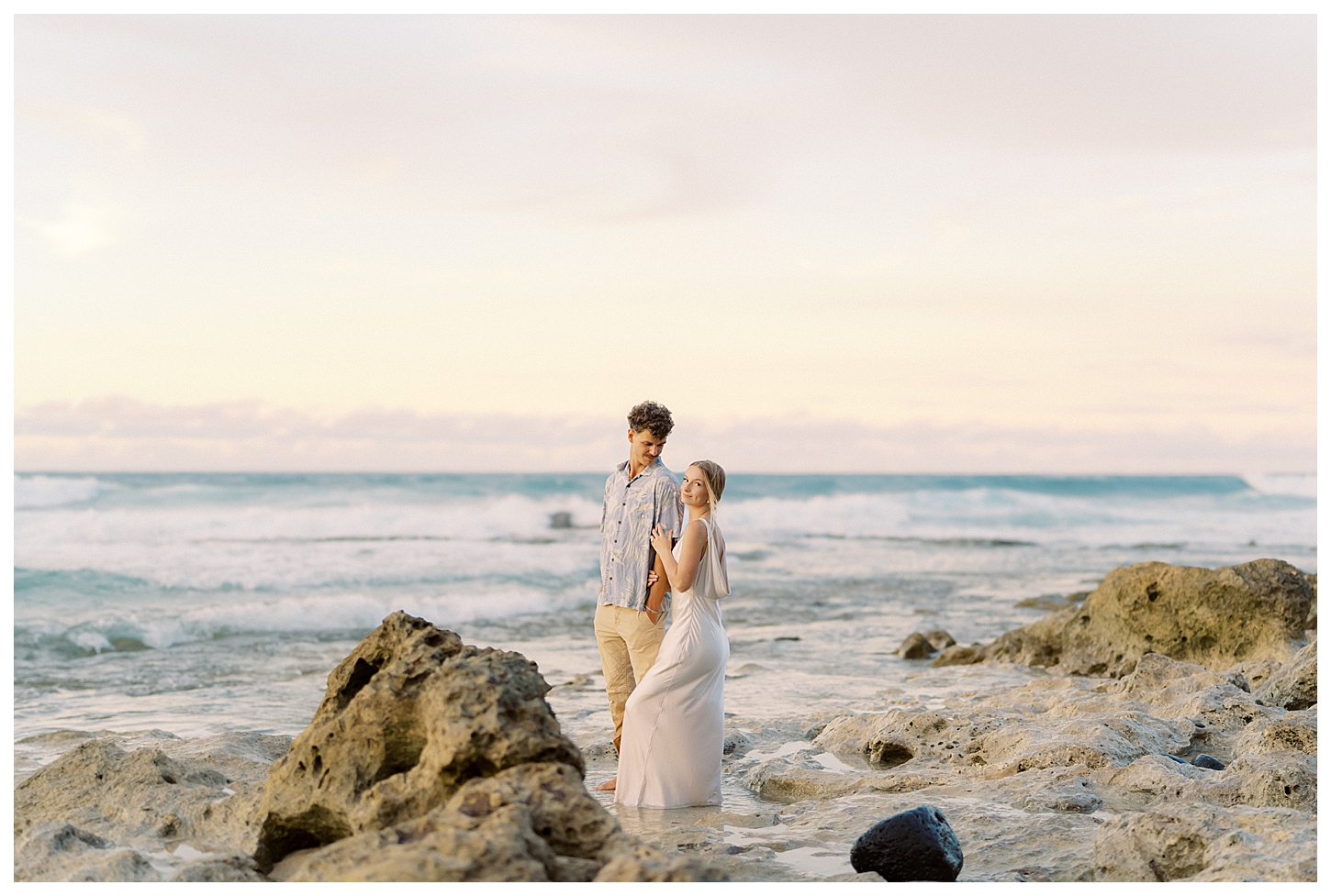 Kaena Point Engagement Photographer
