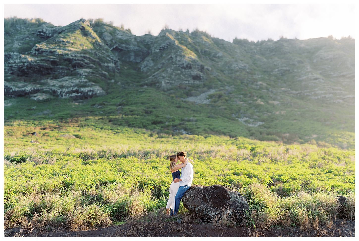 Kaena Point Engagement Photographer